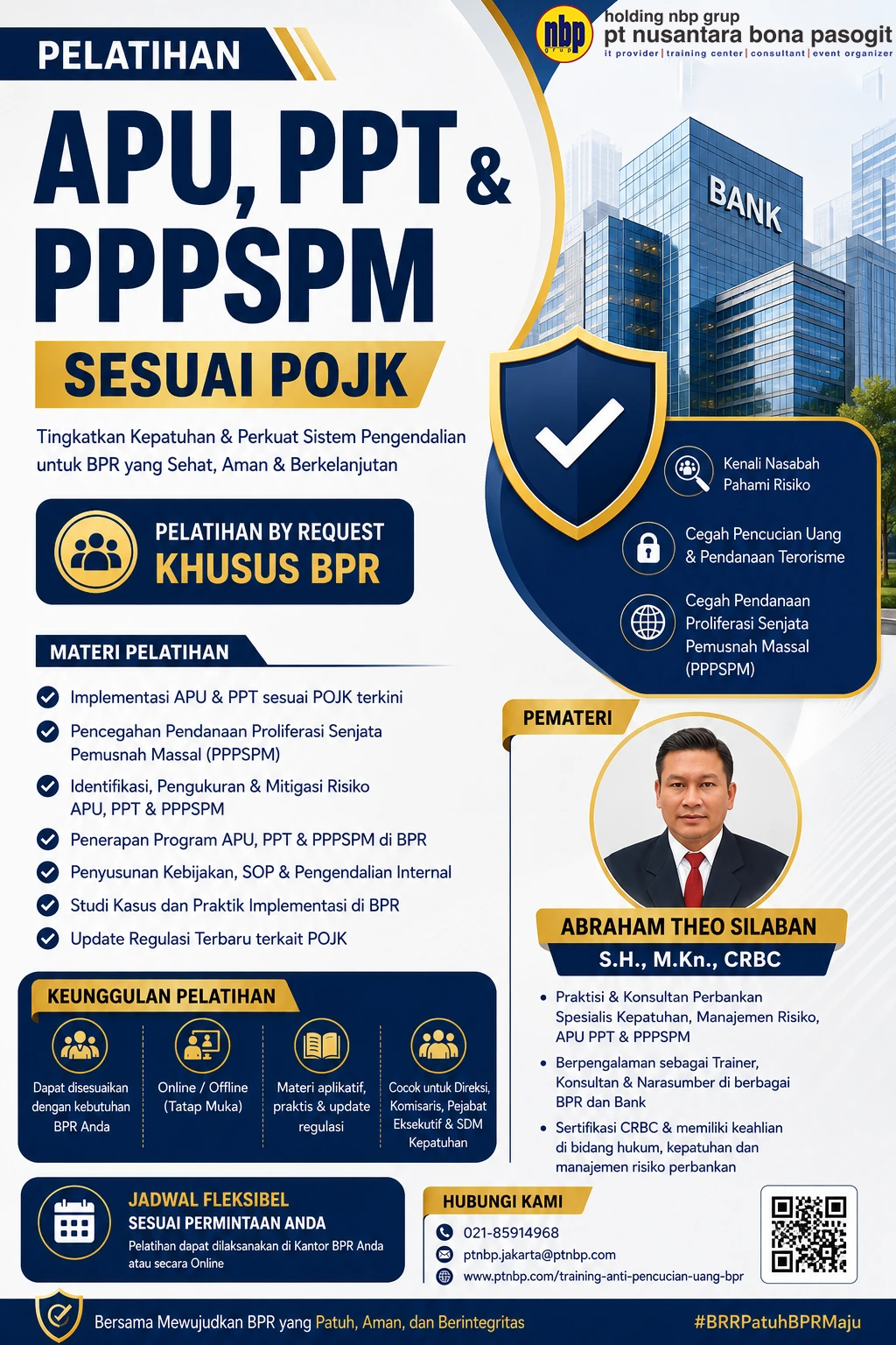 Pelatihan APU PPT BPR dan PPPSPM sesuai POJK oleh PT Nusantara Bona Pasogit