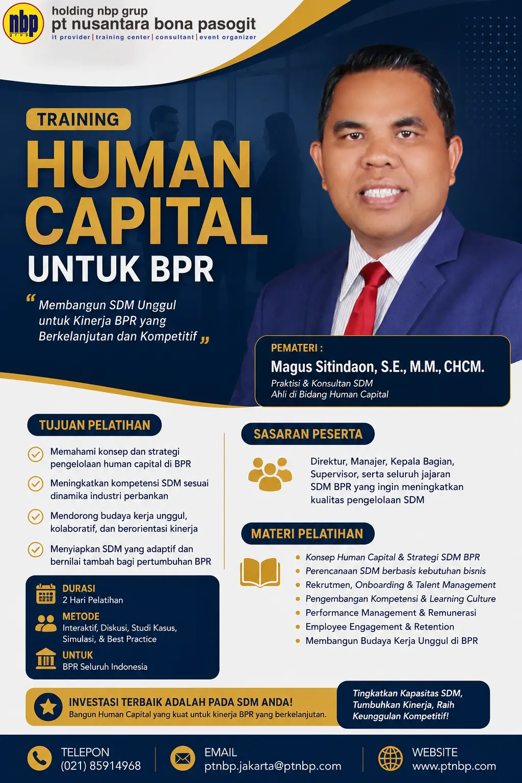 Pelatihan Human Capital BPR PT Nusantara Bona Pasogit